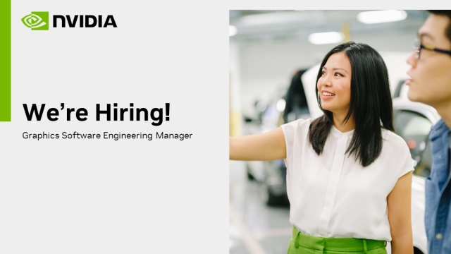 Are you looking for your next challenge? We're seeking a Graphics Software Engineering Manager to oversee the Compiler Graphics Test Development team, guiding a dynamic and diverse group of engineers specializing in graphics applications. #NVIDIAlife bit.ly/3JD5Svo