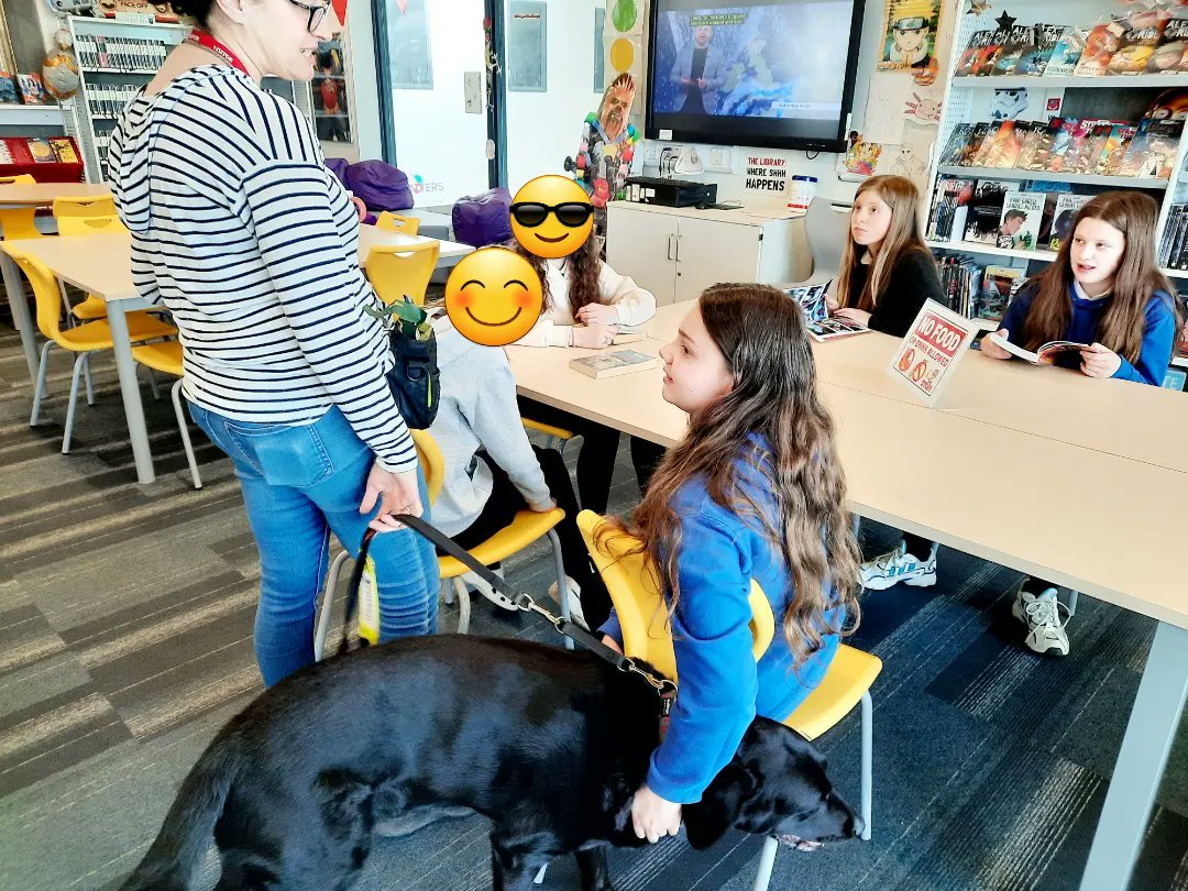 BrechinHighLib's tweet image. Fantastic to have Mrs Cameron and Apple back for more Literacy Friday reading, and chillaxing.
Really, the best day of the week!
#Therapet #ReadingForPleasure #ProudToBeBrechin @CanineConcern