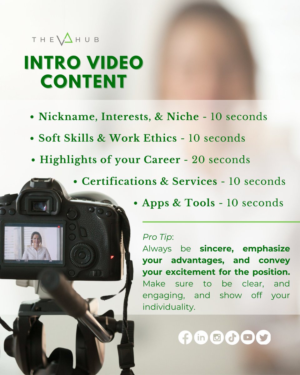 TheVAHubPH's tweet image. 𝐒𝐩𝐨𝐢𝐥𝐞𝐫 𝐚𝐥𝐞𝐫𝐭: Intro videos are very easy to do!🤭

&apos;Wag mo nang pahirapan ang sarili mo, just incorporate these tips on your intro video and show your best self for 60 seconds!😉

 #TVH #virtualassistant #introvideo #newbie #tips #freelance #contentstrategy #carousel