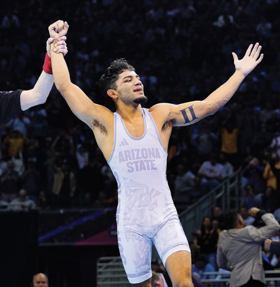 Hey @TheSunDevils fans stop by the Spring game and meet @ASUWrestling National Champion Richard Figueroa at the Team Shop! We will also have @ASUFootball gear and great end of season clearance deals!