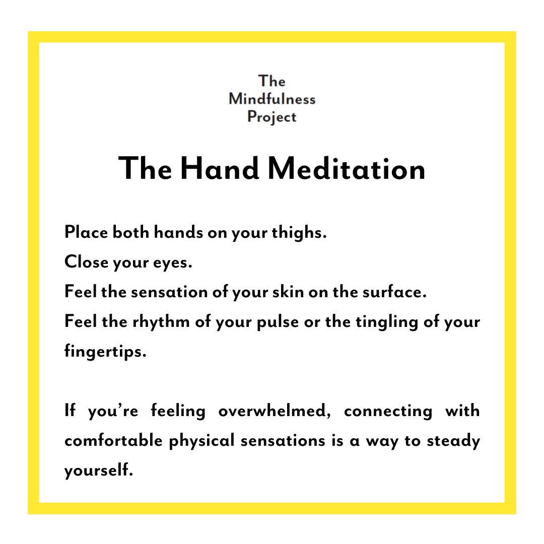 The Hand Meditation... #MeditationExercise #MindfulMoment #DailyMindfulness