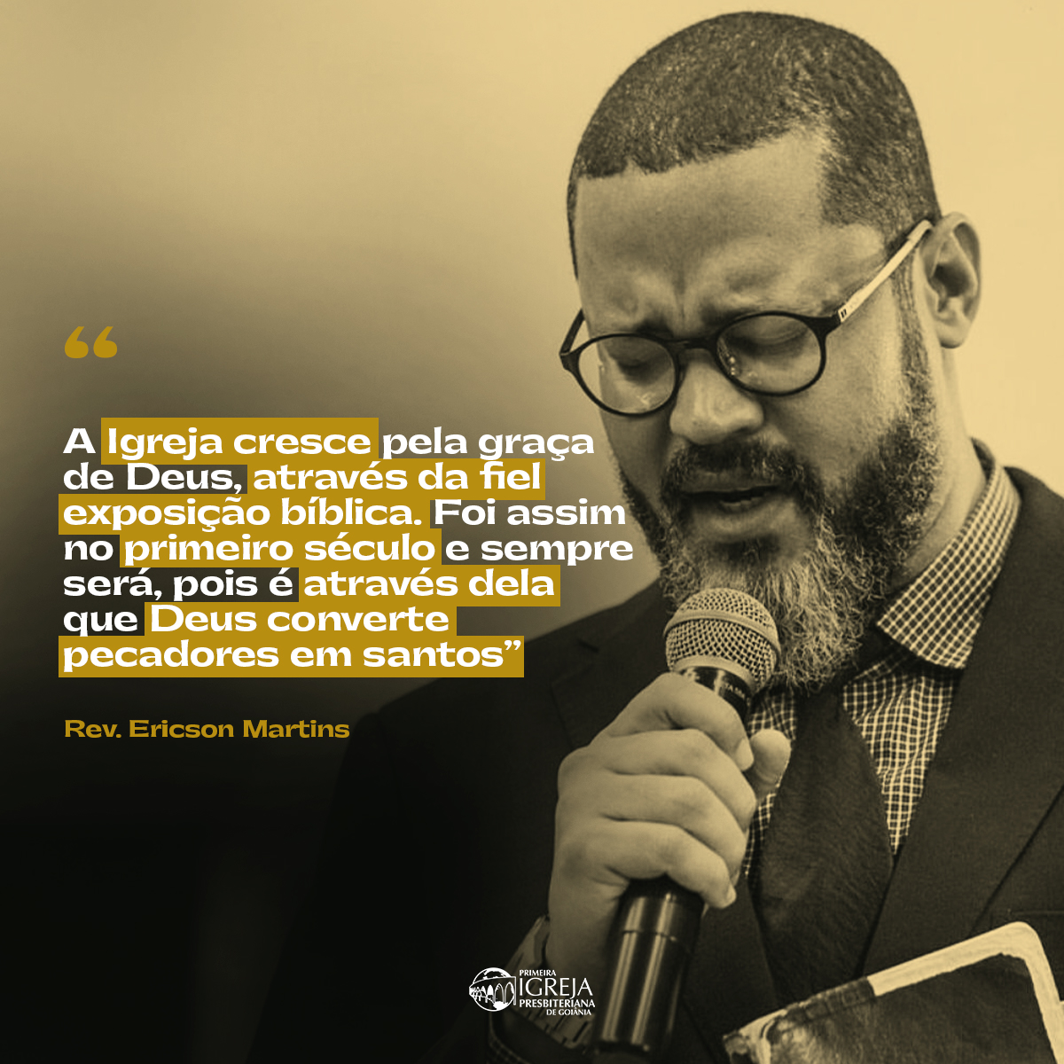 PIPG1's tweet photo. “A Igreja cresce pela graça de Deus, através da fiel exposição bíblica. Foi assim no primeiro século e sempre será, pois é através dela que Deus converte pecadores em santos”
Rev. Ericson Martins
#frases #frasepastoral #goias #Goiânia #pipg https://t.co/BJ8r7akCqY