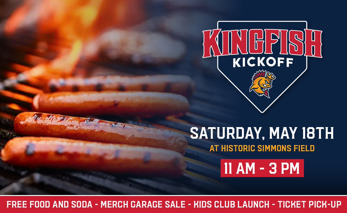 🚨 IMPORTANT DATE CHANGE 🚨 Our 2nd Annual Kingfish Kickoff will now be on Saturday, May 18th! Adjust those calendars - see you soon!