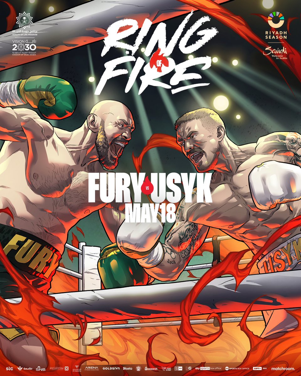 Only one will leave undefeated and undisputed. 🏆 Tyson Fury 🆚 Oleksandr Usyk is the biggest fight in boxing 🥊 #RingofFire | May 18th | #FuryUsyk | TNT Sports Box Office
