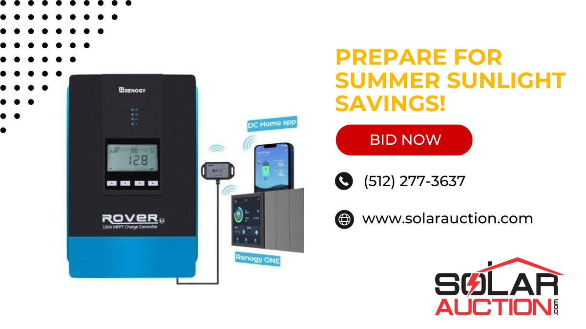 ☀️ Don't miss out on our Summer Sunlight Savings solar auction! Explore smart Bluetooth lithium batteries for RVs, Marine Lighting, Off-Road Powersports, and more. Dive into our catalog today and secure your bids before it's too late! #SolarAuction #RenewableEnergy #SummerSavings