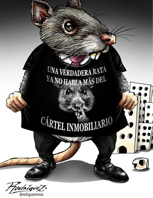 Gran cartón de @rodriguezmonos sobre las ratas autoritarias que conforman el #CartelinmobiliarioDeIPAN. @jgnaredo