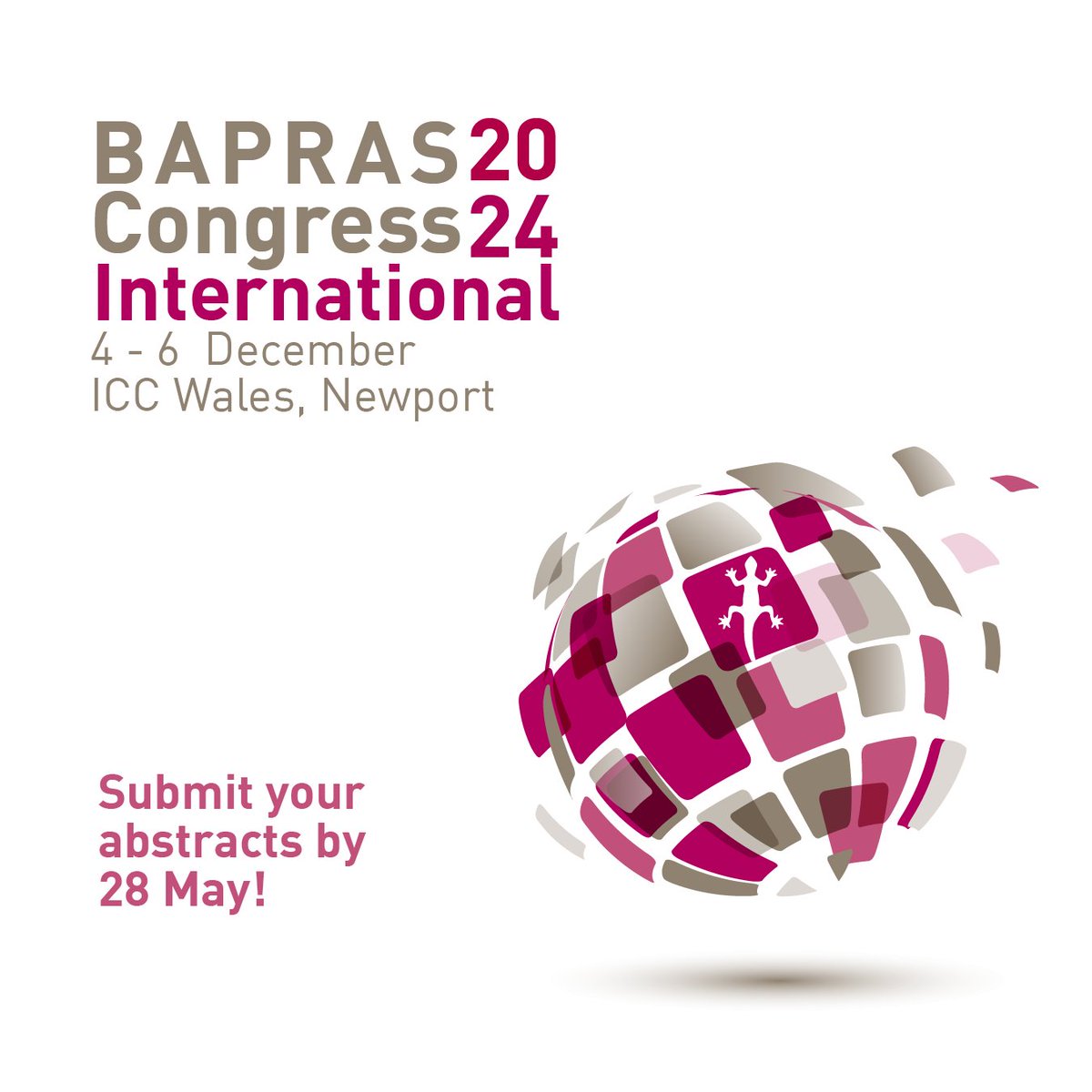 Present your work at BAPRAS Congress 2024!
Submit your abstract for the chance to showcase your work at the biggest plastic and reconstructive surgery conference in the UK, gain recognition and shape the future of the specialty with your contribution. 
📬bit.ly/bapras24-abstr…