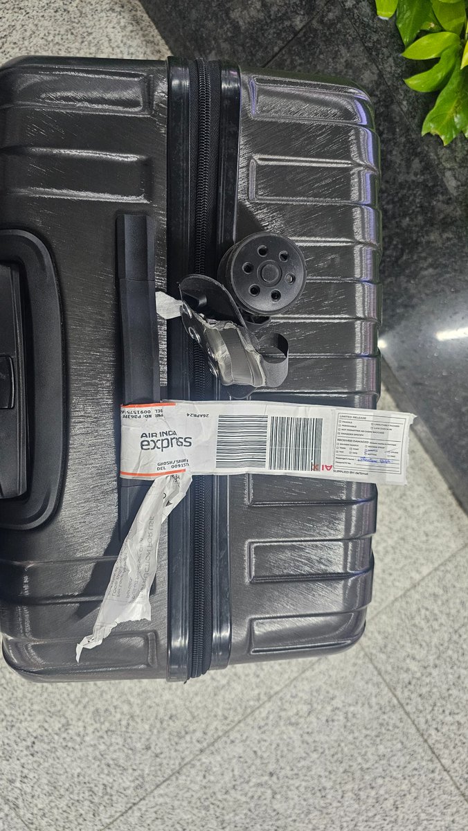 @Ministry_CA @JM_Scindia Sir @AirIndiaExpress I traveled from Bagdogra to Delhi on 26.04.2024 and my baggage arrived damaged. Your staff said they couldn't assist. I have a flight to Frankfurt tomorrow at 12:30 PM. Please help! My flight pnr PB63PE