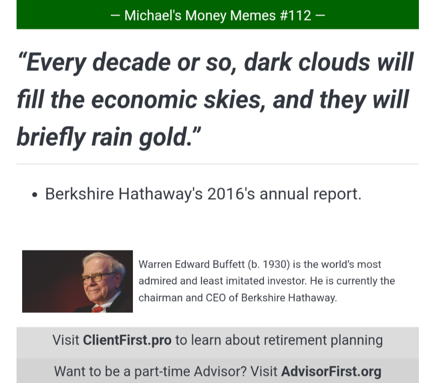 #warrenbuffett #money #retirement #investing #americanfunds #mutualfunds #collegeplanning #ira

- Learn about retirement planning: ClientFirst.pro

- Best quotes on long-term investing: joplin.mptpro.com/shares/YCRZUOb…

- Subscribe to my newsletter: forms.gle/p2usAiVbXtB9Sb…