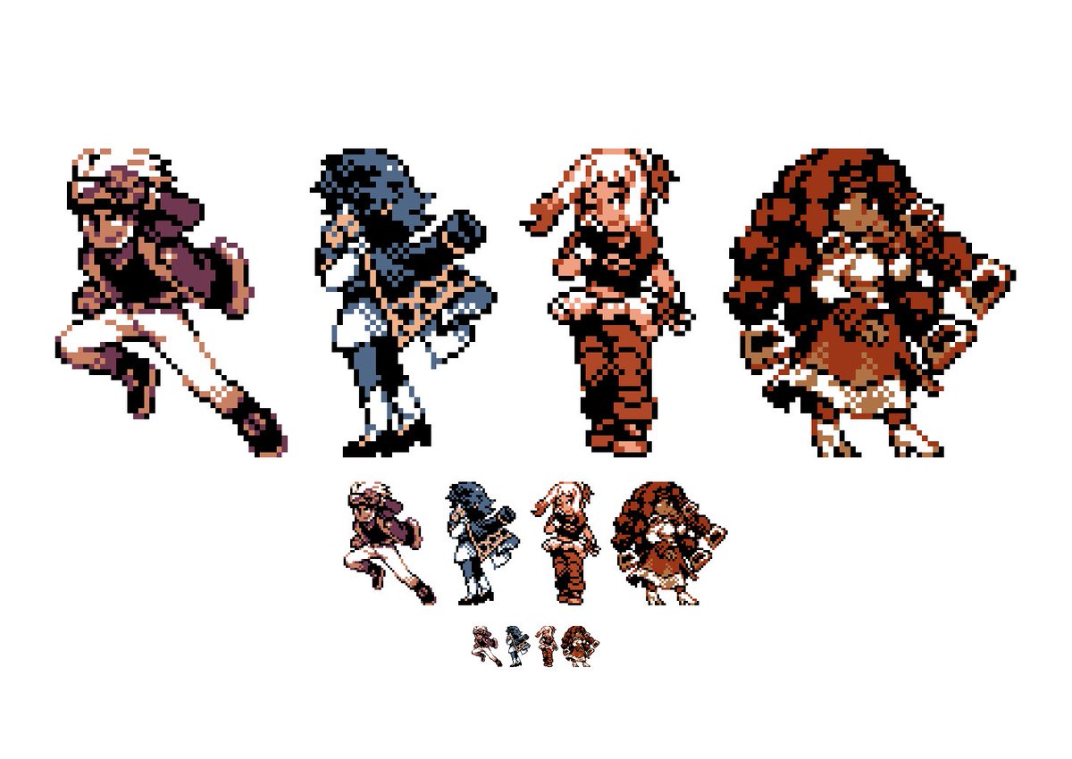 VS Friede, Spinel, Orla, and Agate in the GSC style! Who is your favorite among the adults of #PokemonHorizons ?