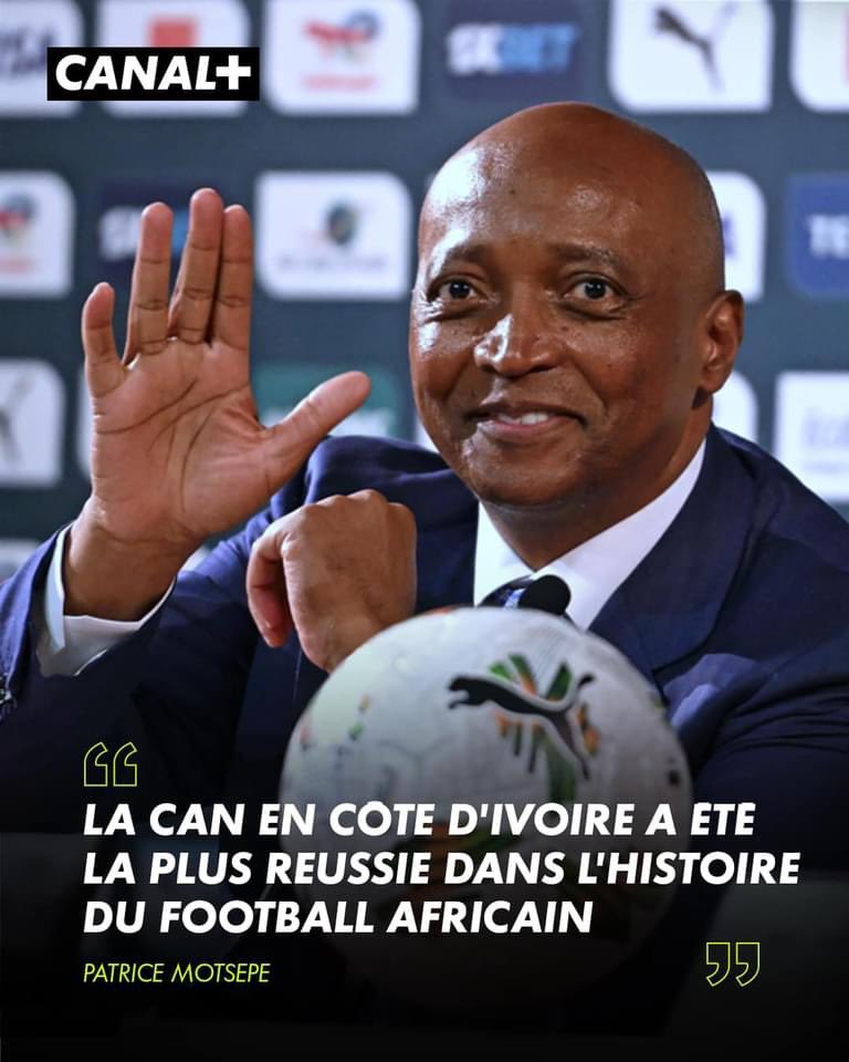 « Par rapport à la CAN en Côte d’Ivoire, ça a été la plus réussie dans l’histoire du football africain. 2,2 milliards de téléspectateurs partout dans le monde ont regardé la CAN en Afrique… » « On a doublé le nombre de sponsors, on est passé à 120 alors qu’on avait 60 pour les