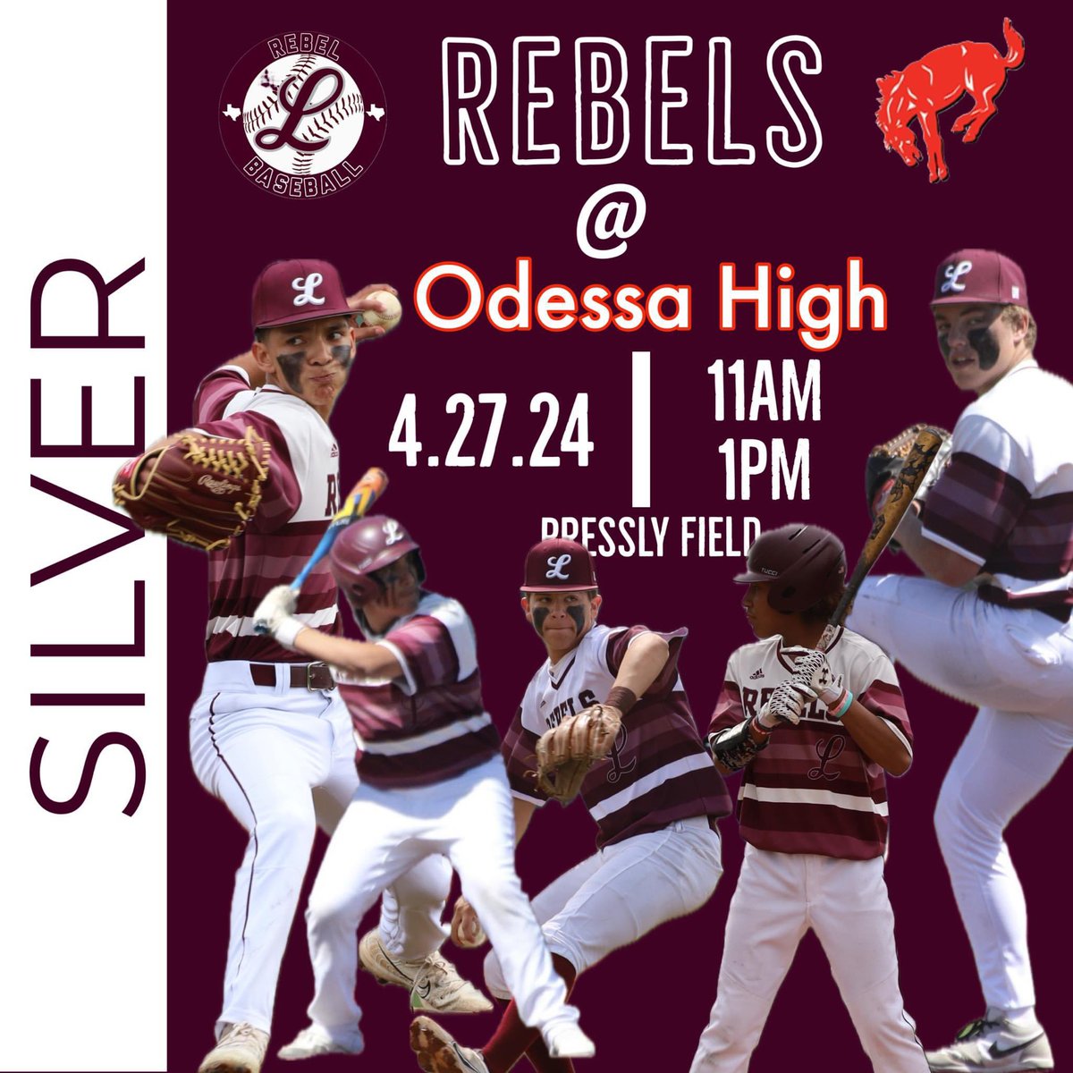 Our JV teams will wrap up their seasons today and tomorrow with doubleheaders against the OHS Bronchos. Maroon: 4.26.24 | 4:30pm | Ernie Johnson Silver: 4.27.24 | 11:00am | Pressly Field Let’s finish strong, Rebels!! #2024RebelBaseball