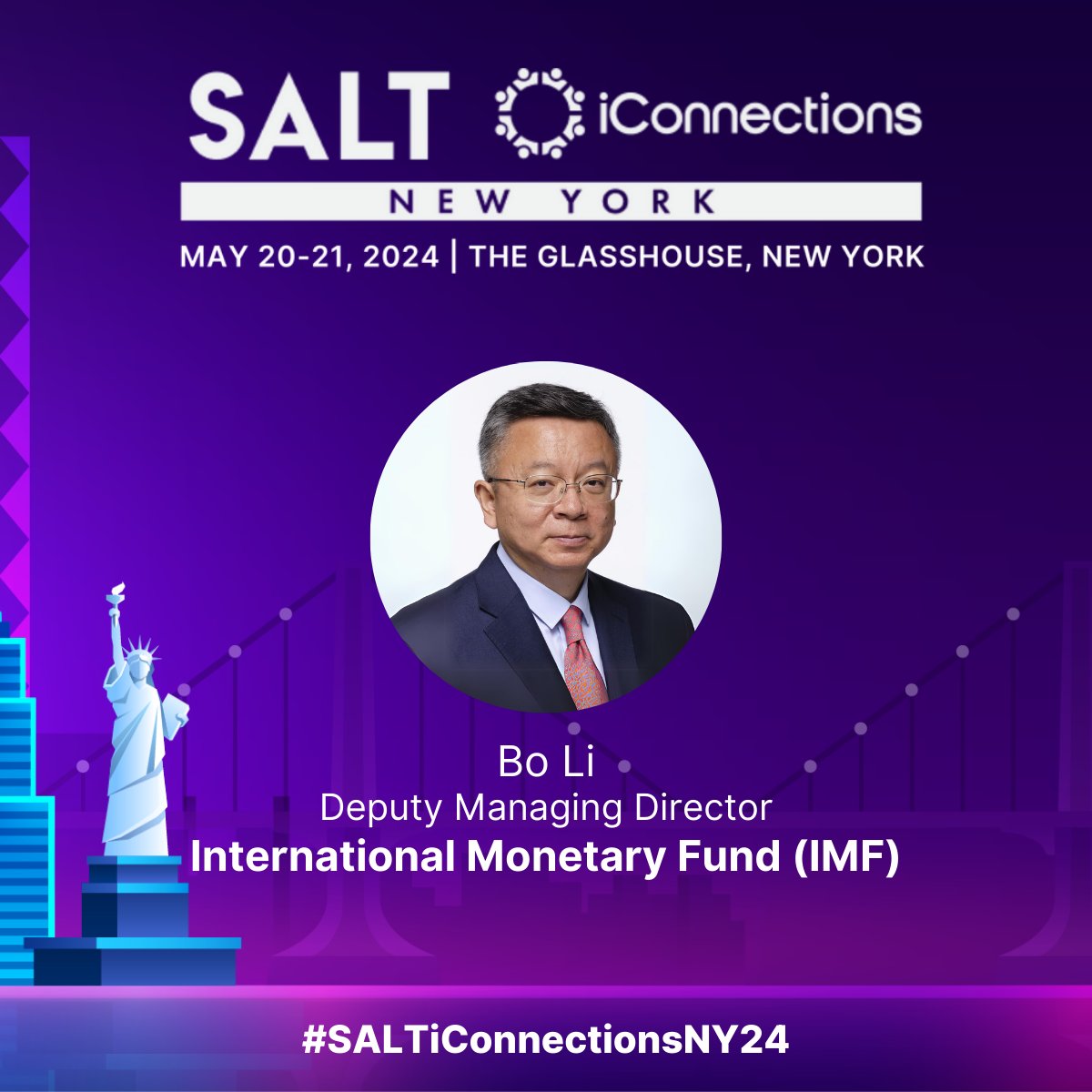 SALT iConnections New York 24 Speaker Announcement!

Bo Li, Deputy Managing Director | International Monetary Fund (IMF) @IMFNews

Join us in welcoming Bo Li and International Monetary Fund (IMF) to #SALTiConnectionsNY!

Lean more - iconnections.io/salt-iconnecti…

@SALTConference