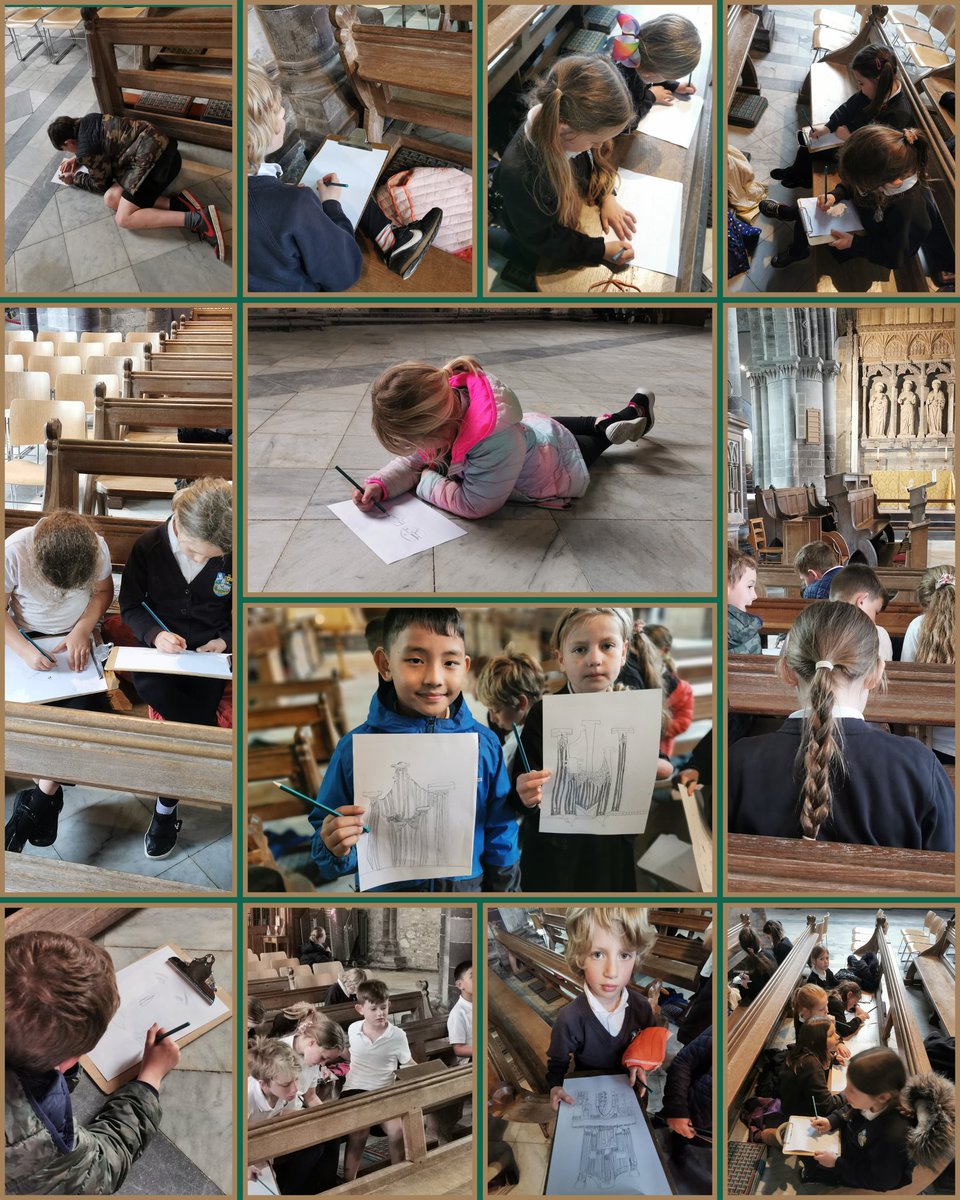 Week 2 of enrichment week activites! With the damp weather outside we decided to sit in a spot of our choice in the Cathedral and sketch. It was so peaceful and the artwork was incredible! @StDavidsCath @Penrhyndewi @WG_Education