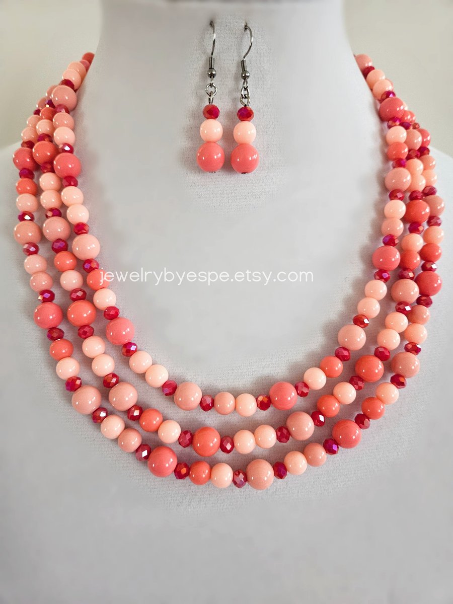 Orange Red Crystal Necklace with Earrings 🌺 FREESHIPPING 💌
jewelrybyespe.etsy.com/listing/172160…

#coralpeach #FashionTrends ##outfitoftheday #FridayFeeling #FridayVibes #springfashion #springlook #summertime #beachvibes #tropical #ootdfashion #ootn #preppyfashion #girlythings