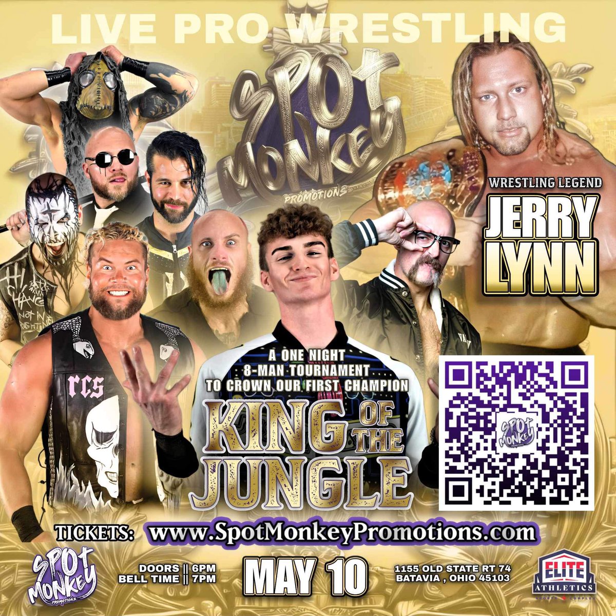 We are two weeks away from our event in Batavia, Ohio! It features an appearance by former World Champion Jerry Lynn and an 8 man tournament to determine our first champion! Snag your tickets today!
