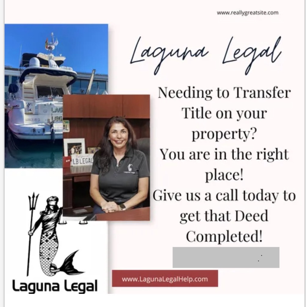 We have been helping clients for almost 26 years! We have the experience needed to get the job done right! 
Give us a call or visit our website! (800) 497-9850
LagunaLegalHelp.com

 #26year #visitourwebsite #client #experience #website #LagunaLegal #deed #title