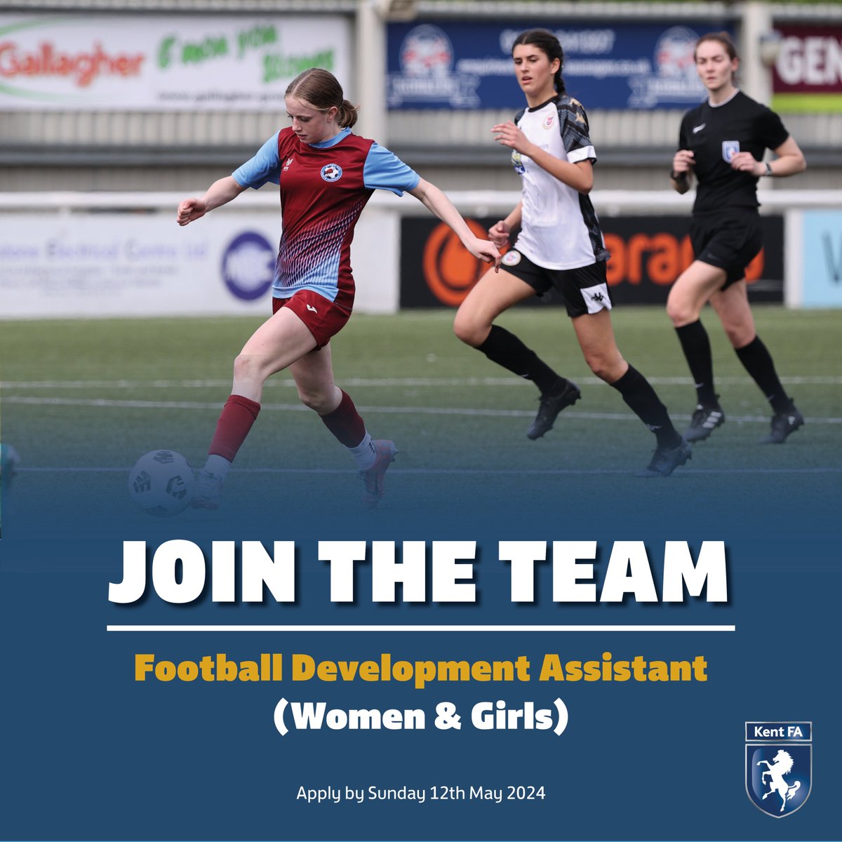JOIN THE TEAM⚽️| We are looking to recruit a dynamic and inspiring football development assistant, women & girls [FDA] to join our team! Check out the job description and application form here⬇️ bit.ly/49GynTk 🗓️Closing date for applications: 12 May 2024