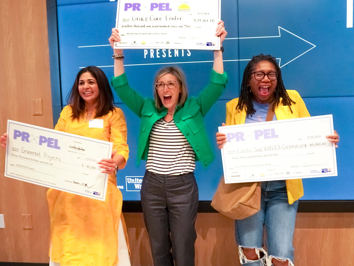 Yesterday, seven community organizations pitched their innovative ideas at Propel for a chance to receive funding. Here are the results: ⭐️ People's Choice: @FSustaineCare ⭐️@audiochuck award: @Grassrootproje1 ⭐️ Judges award: @VOICESCorp uwci.org/blog/2024-prop…