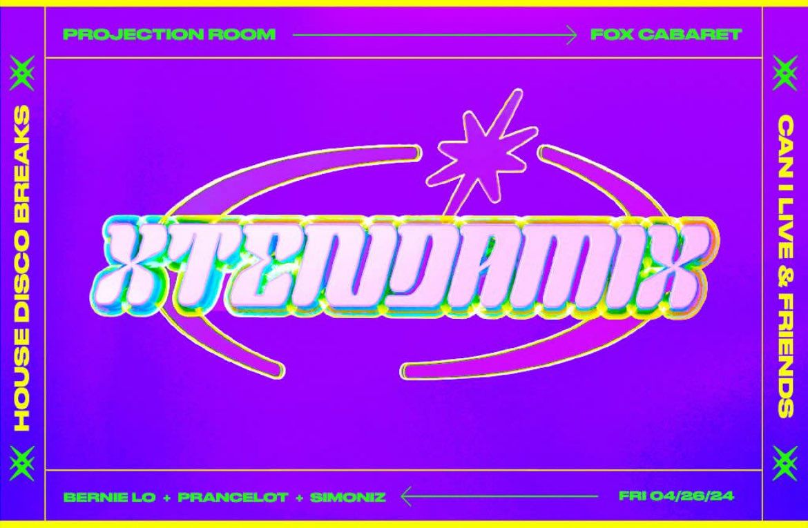 Up in The Projection Room tonight it's XTENDAMIX with DJs Simoniz, Bernie Lo + Prancealot as part of our two room, full venue dance party! 10:30pm-2am Tickets at the door (online tix sold out)