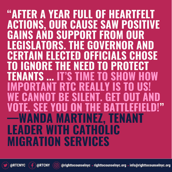 Tenant leaders from across our RTC movement are condemning the state budget, which included multiple giveaways to landlords, a severely watered down Good Cause Eviction, and NO Right to Counsel! Read our coalition's full statement on the budget: bit.ly/rtc2024statebu…