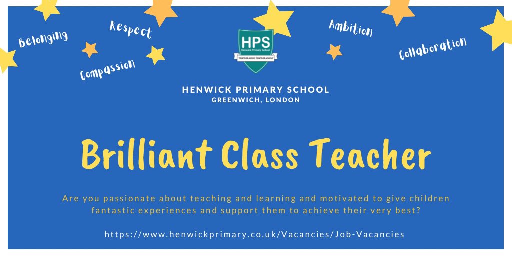 We’re looking for a brilliant class teacher to join our team 😊 We offer… 🌟 a culture where everyone belongs 🌟 lovely children with spectacular behaviour 🌟 approachable SLT who take wellbeing seriously I mean it – come and visit us! 💙 Please RT 🔁 tes.com/jobs/vacancy/c…