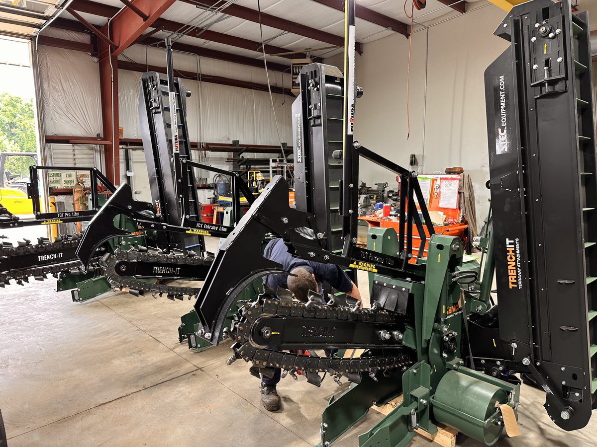 Senior shop foreman Eric Norris is preparing three TCT fairway trenchers to go out! <a href="/trenchitnz/">TRENCH-IT</a>