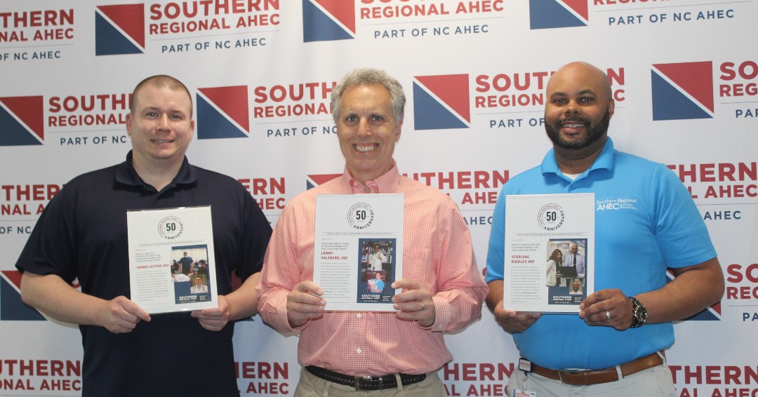 #LearningTeachingHealing #FromResidenttoFaculty #Celebrating50Years
As part of our 50th-anniversary celebration, today we recognized faculty members who were once in our residency program:
Lenny Salzberg- Class of 1991
James Lester - Class of 2015
Sterling Riddley - Class of 2018