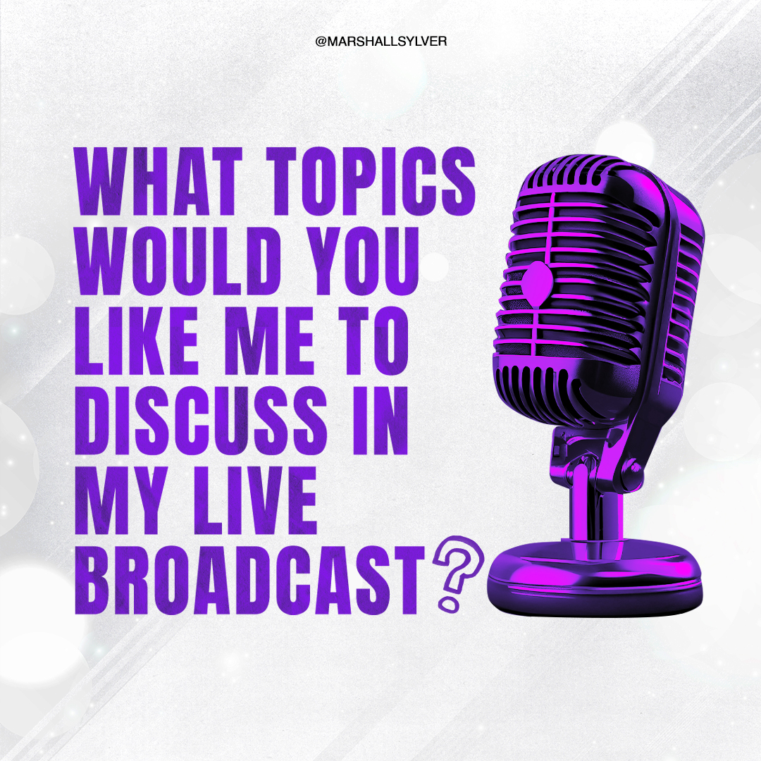 You guys know that I will always value your feedback! Let me know what topics you'd like me to cover in my upcoming live broadcast.