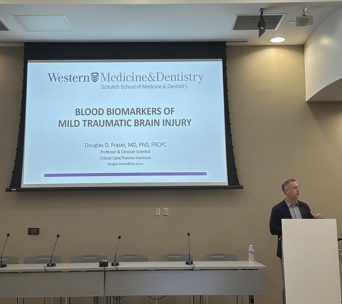 It was a pleasure to have Dr. Fraser here at our 11th Annual Research Symposium to speak about his fascinating research on blood biomarkers of mTBI