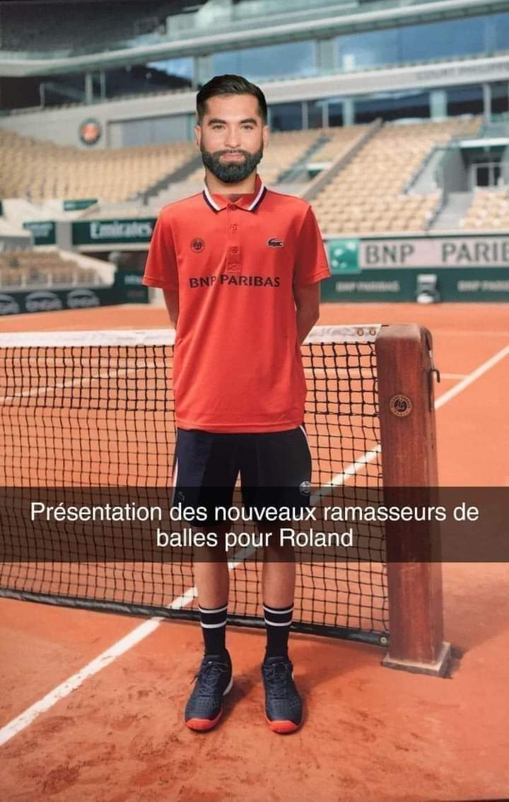 Nouveau ramasseur de balles pour Roland Garros 🤣 #RolandGarros #KendjiGirac #secretstory