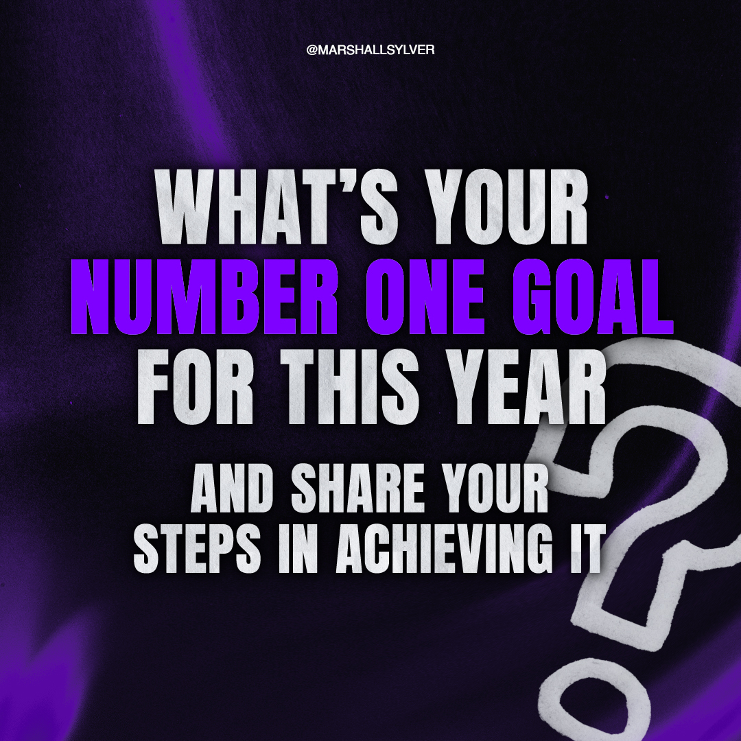 What's your top goal for this year? Whether it's achieving financial freedom, starting a new business, or improving your health, I want to hear from you! Share your number one goal and the steps you're taking to make it a reality.