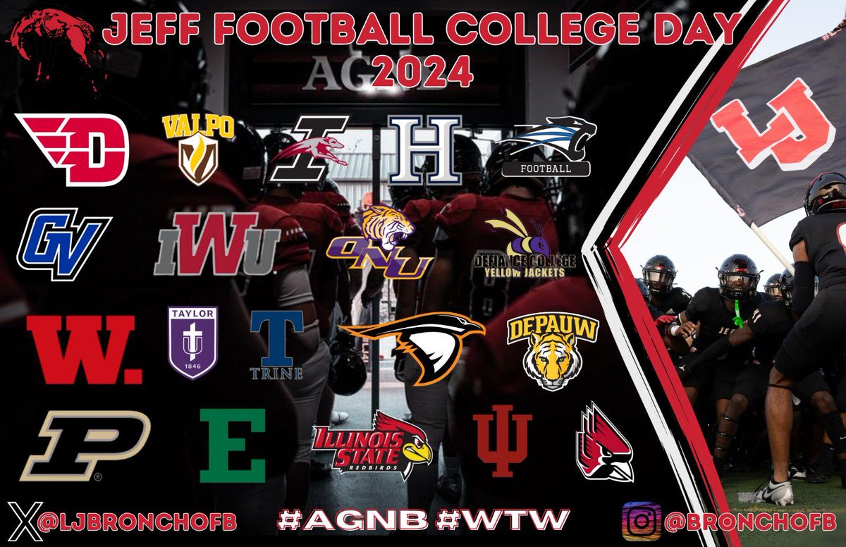 We are thankful to the following schools and coaching staffs that attended our 2024 College Showcase! We look forward to seeing several more schools stopping by Jeff this spring! #AGNB #WTW bronchofbrecruits.com @IndianaPreps @IndyWeOutHere @Bryan_Ault @mickdwalker