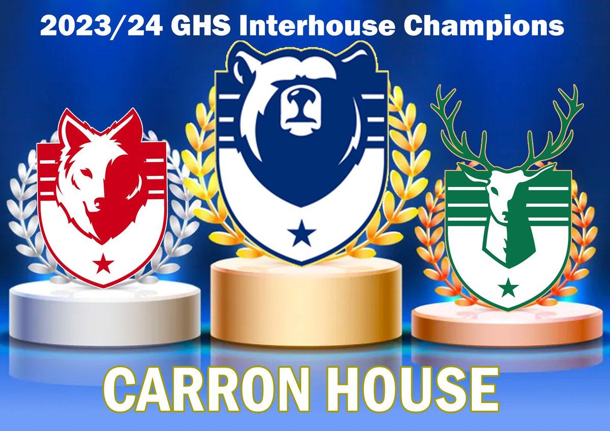 Who would have thought House Championships are like buses.... you wait 9 years for one, then you get 2 in a row!🏆🏆 Well done, Carron House Bears!🐻 Champions again!💙👏🏻😁🎊🎉