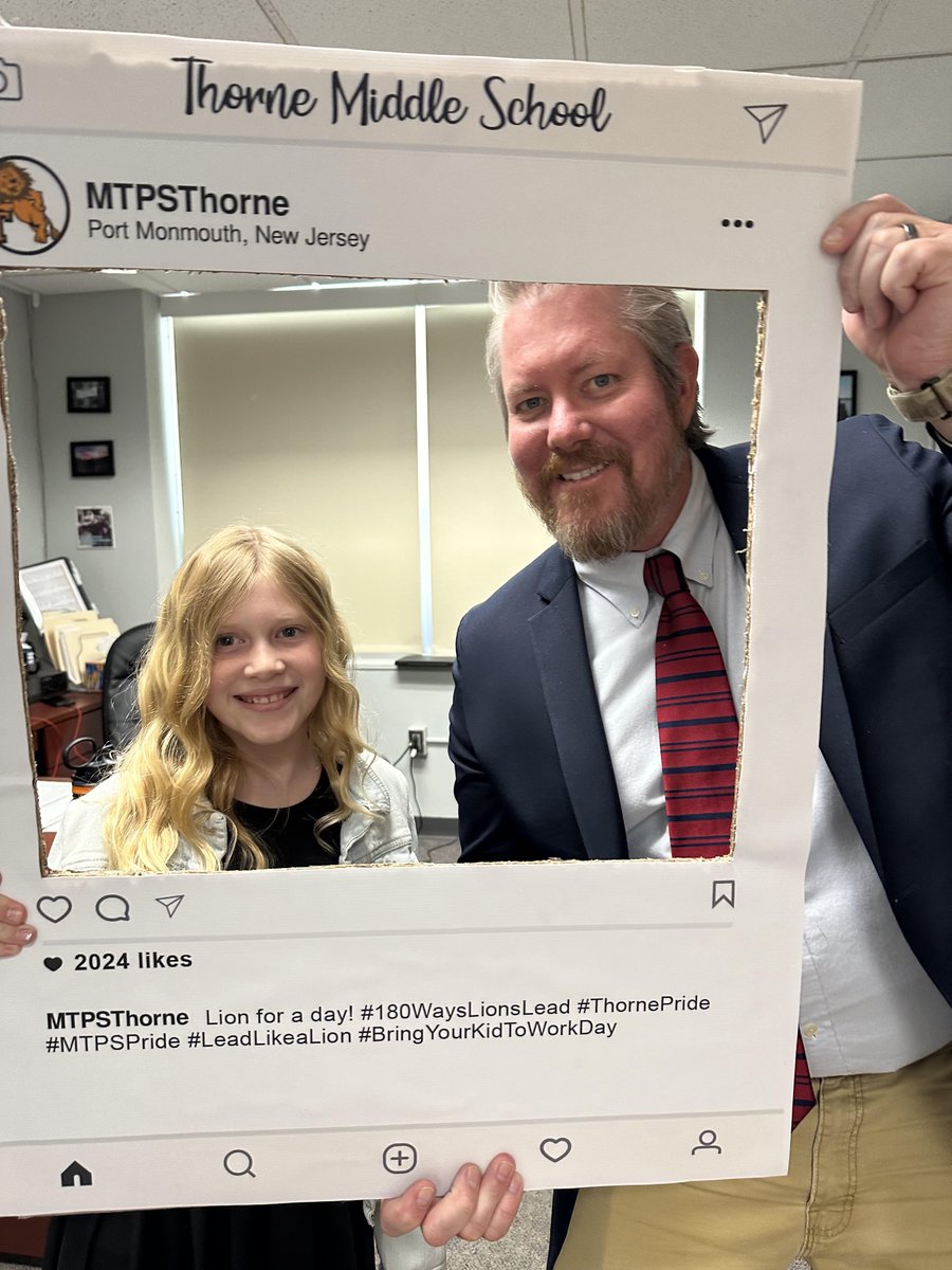 Grateful for the opportunity to bring my daughter to work yesterday. Seeing the dedication of the professionals in our District is powerful. Sharing this passion with our own children is truly special.  Thank you to @MrsSmithTMS for the picture. #MTPSpride