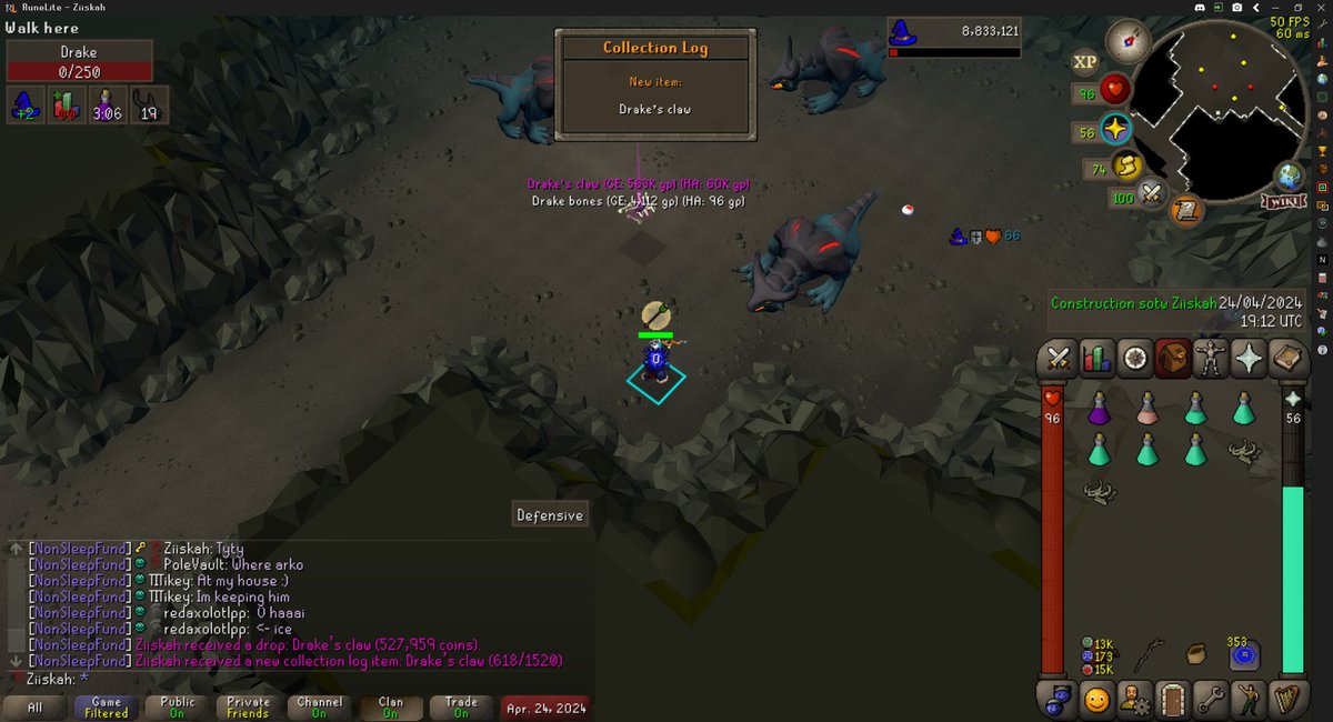 Zyskah's tweet image. Cool new boots for me 🤓
#osrs #hcim #collectionlog