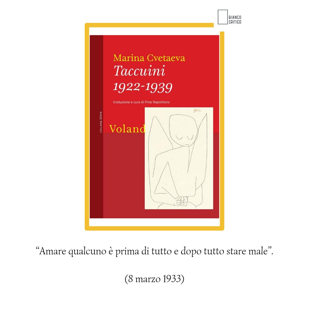 Questi scritti intimi della poetessa russa sono una moltitudine di emozioni, di sofferenze e, insieme, di smisurata voglia di vita; distillati di parole e momenti vissuti, i taccuini qui raccolti ci consegnano una contemporaneità senza tempo. Marina Cvetaeva • @VolandEdizioni