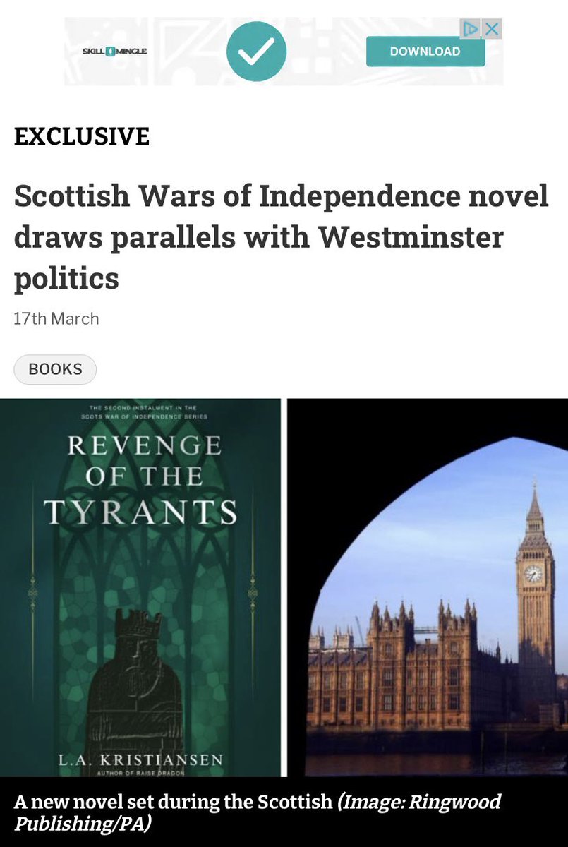 Check out this article by The National comparing current politics with the plot of L. A. Kristiansen’s Revenge of the Tyrants, launching this Sunday April 28th at 2pm in Hillhead Library! Article here: thenational.scot/news/24183402.…