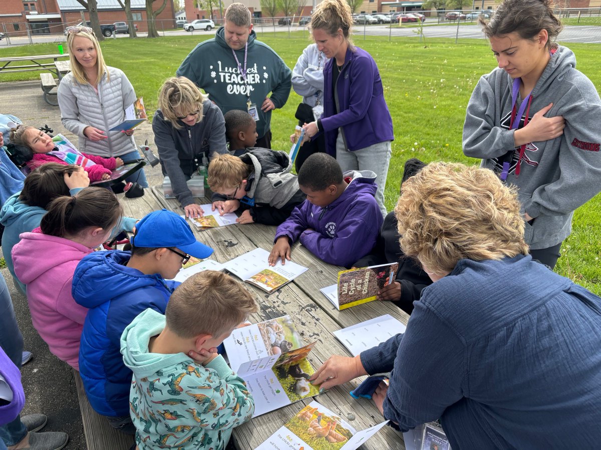 Life Skills students from Brown Elementary visited the Log Cabin Homestead to learn about living things and what life was like as a pioneer child in Indiana. Such a FUN DAY! Thanks to Adelsperger Orthodontics for presenting this amazing opportunity for @Brownsburg_CSC students!