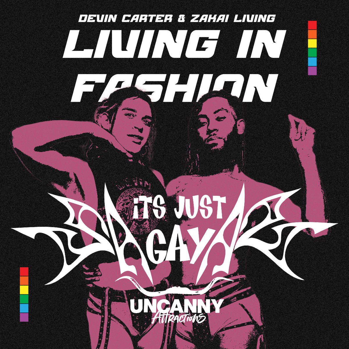 ⭐️TALENT ANNOUNCEMENT⭐️ LIVING IN FASHION (@theedevincarter and @zakai_x) make their return to Uncanny for #ItsJustGay on JUNE 29 🤪 ✨AVAILABLE TO SPONSOR✨ 🎟️ ticketstripe.com/events/7121047…