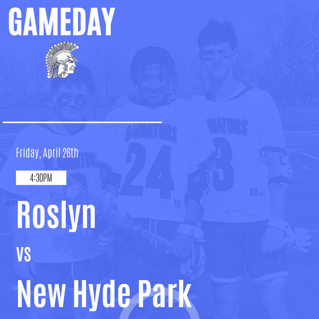 GAMEDAY! The Gladiators take on the Roslyn Bulldogs at 4:30pm. Come support the boys! Let’s go Gladiators! @nhpgladiators