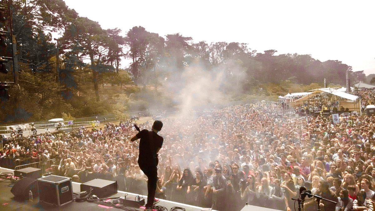 10 years ago at outside lands.