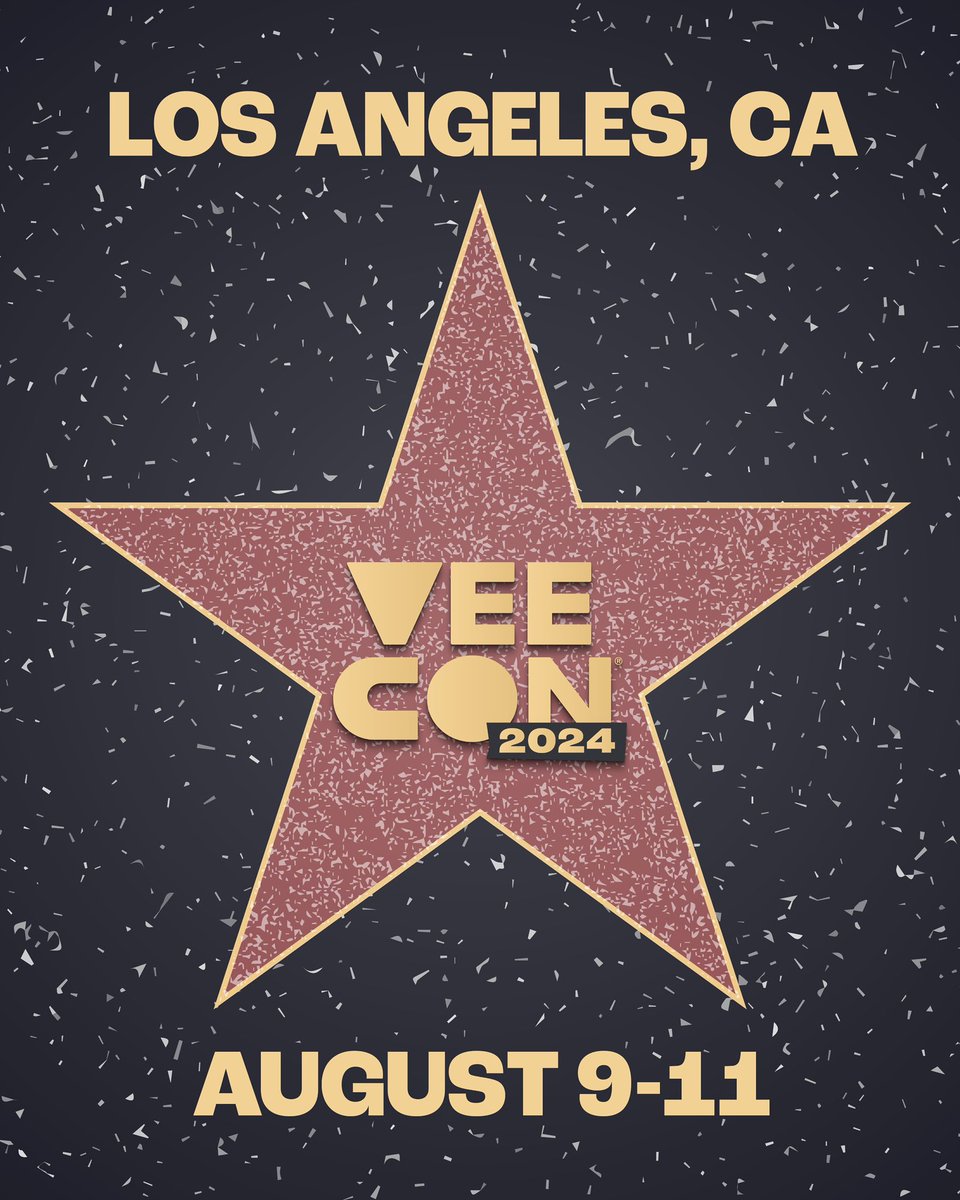 Get ready, the stars are going to be out in LA 💫  #SeeYouAtVeeCon