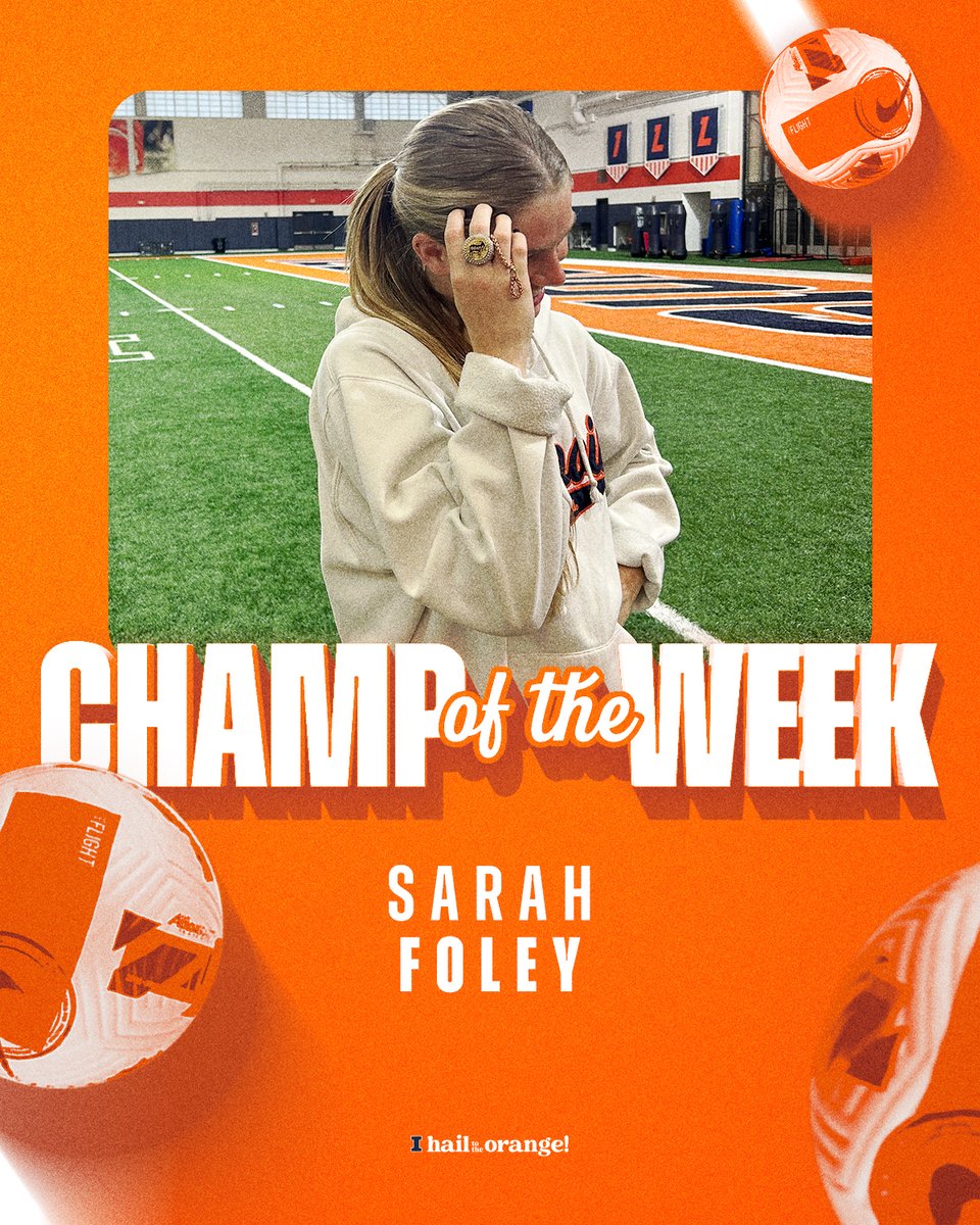 Our Week 12 and final CHAMP of the semester, Sarah Foley! #Illini | #HTTO | #UP ⬆️