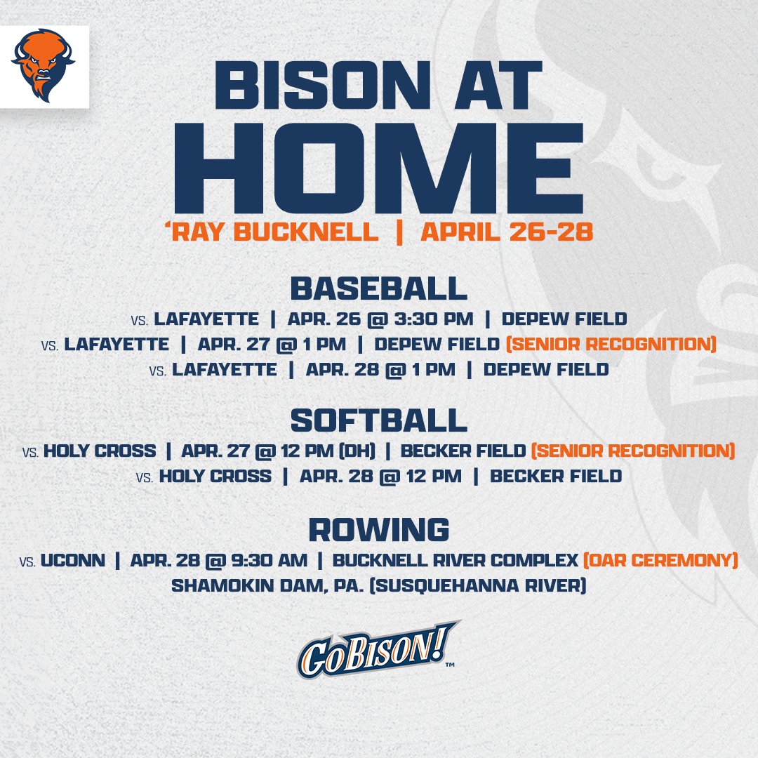 BIG weekend at home for our Bison seniors! 🤘 #rayBucknell