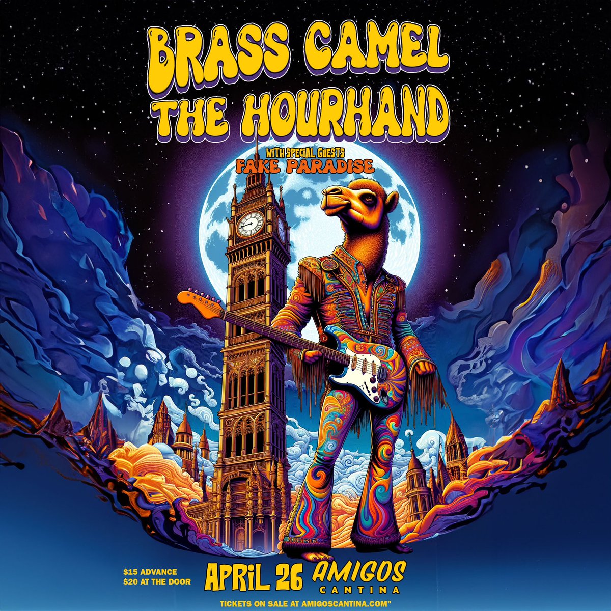 TONIGHT: Brass Camel w/ The Hourhand, and Fake Paradise 10pm 19+ w/ Valid ID $20 + tax day of at the door or online at showpass.com/brass-camel-w-…
