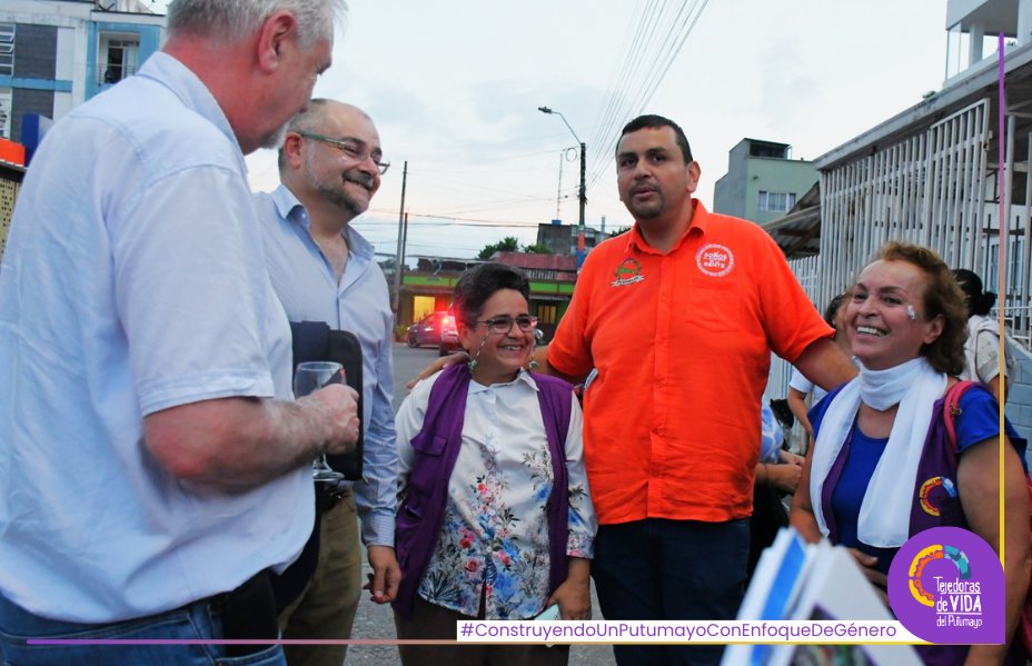 Adrianus Koetsenruijter, nuevo enviado especial de la Unión Europea para la #PazenColombia visitó Putumayo acompañada del Embajador de la @UEenColombia, @GBertrand_UE, para conocer los procesos que las mujeres lideran en torno a los avances después de los #AcuerdosdePazenColombia