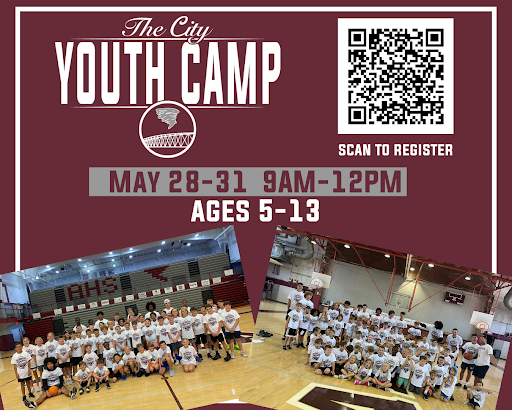 Sign up for the BACK 2 BACK State Champions' Youth Camp! May 28-31 from 9 am - 12 pm. Ages 5-13! Click the link or scan the QR Code for more information and registration. edl.io/n1917911