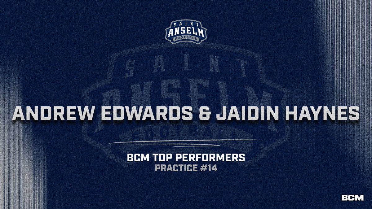 Congratulations to the #BCM Top Performers from Practice #14 🚨 Andrew Edwards 🚨 Jaidin Haynes