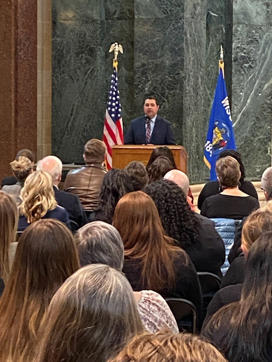 WisDOJ's tweet photo. Today marked a powerful moment as professionals from every corner of victim services united for the 2024 Crime Victim Rights Ceremony. Together, we celebrated, empowered, and offered hope to survivors and victims of crime. #VictimsRightsWeek https://t.co/aKROIqVl4m